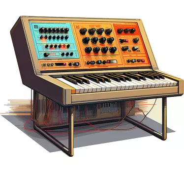 Alt tricou tastatură sintetizator retro Tastatură sintetizator re - TenStickers