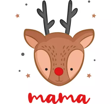 Tricou de Crăciun reindeer-ul de Crăciun personalizat - TenStickers