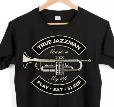 Adevărat jazzman tricou trompetă - TenStickers