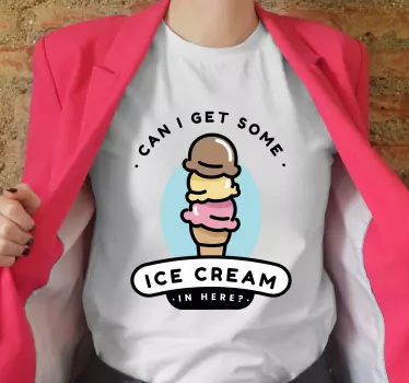 Alt tricou cornet de înghețată distracție - TenStickers