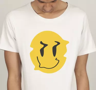 Alt tricou cu emblemă galbenă zâmbitoare - TenStickers