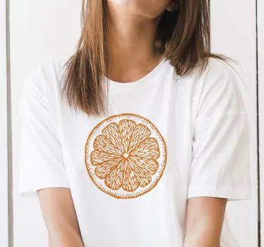Alt tricou cu motiv de felie de portocală - TenStickers