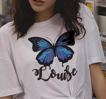 Alt tricou fluture cu nume - TenStickers