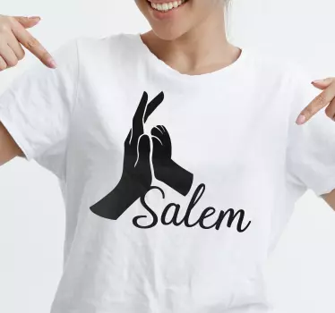 Alt tricou gest cu mâna cu nume - TenStickers