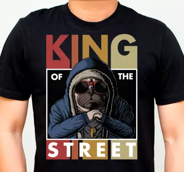 Alt tricou Îmbrăcăminte stradală regele pug - TenStickers