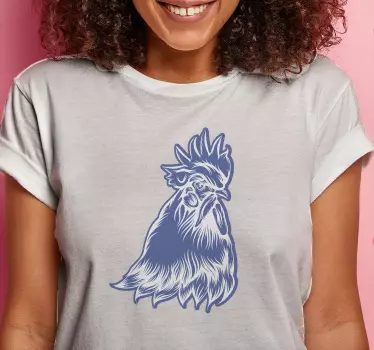 Alt tricou imprimeu elegant de cocoș - TenStickers