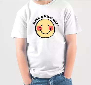 Alt tricou mesaj cu față zâmbitoare - TenStickers
