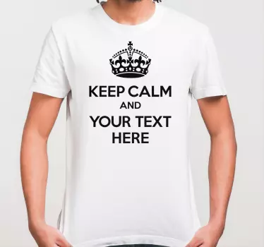 Alt tricou mesajul coroanei calm - TenStickers