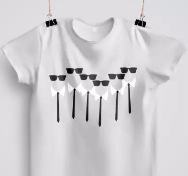 Alt tricou ochelari de soare și cravate - TenStickers