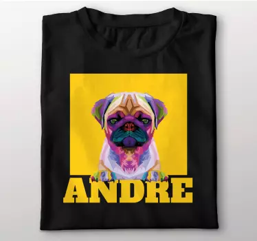 Alt tricou portret personalizat de câine colorat - TenStickers