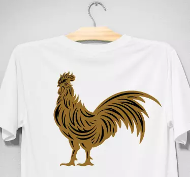 Alt tricou silueta cocoșului regal - TenStickers