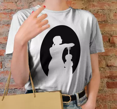 Alt tricou siluetă elegantă de muzică - TenStickers