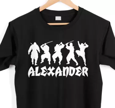 Alt tricou siluete de acțiune ninja - TenStickers
