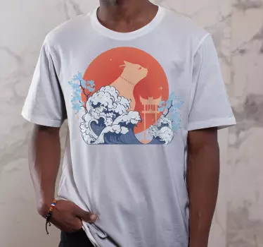 Alt tricou valuri majestuoase de pisică - TenStickers