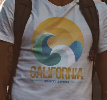 Alt tricou valurile de pe coasta californiei - TenStickers