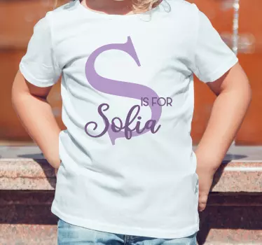 Design cu tricouri cu literă inițială cu nume - TenStickers