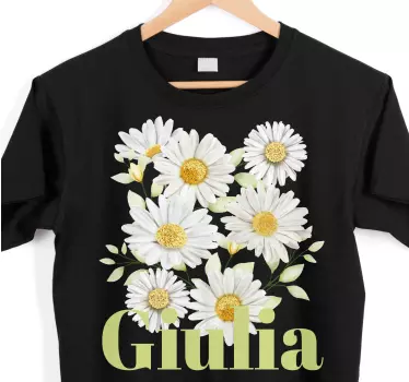 Margarete realiste pe tricou cu dungi - TenStickers