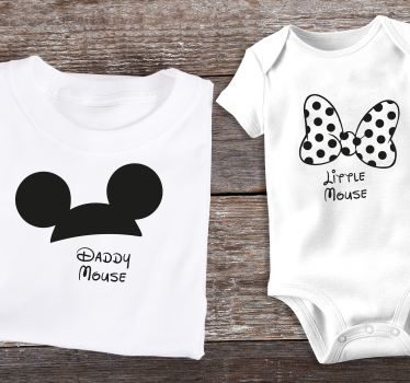 Membrii familiei micky mouse mama și fiica cămașă - TenStickers