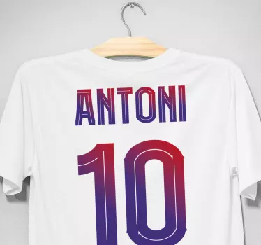 Model club de fotbal cu dungi tricouri cu nume - TenStickers