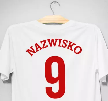 Model de fotbal polonez cu tricouri cu numere - TenStickers