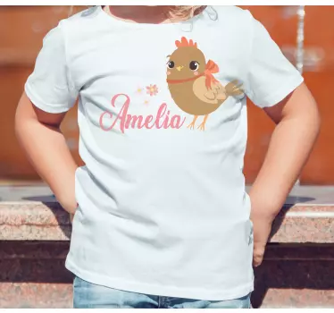Pui cu panglică și nume cămașă pentru copii - TenStickers
