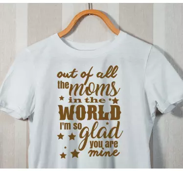 Tricou auriu pentru ziua mamei - TenStickers