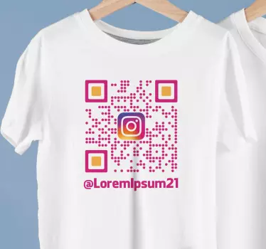 Tricou cod instagram multicolor pentru cumpărături - TenStickers