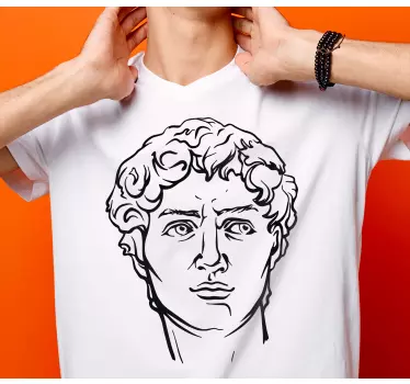 Tricou cu capul lui david statuia greacă - TenStickers