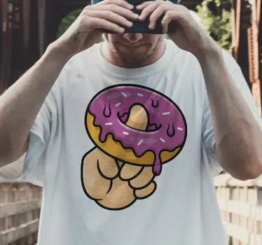 Tricou cu desene animate deget și gogoșară - TenStickers