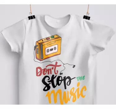 Tricou cu ilustrație casetă retro walkman - TenStickers