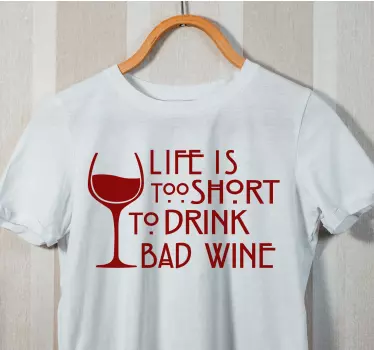 Tricou cu vin roșu - TenStickers