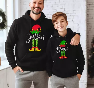 Tricou de Crăciun familie de spiriduși - TenStickers