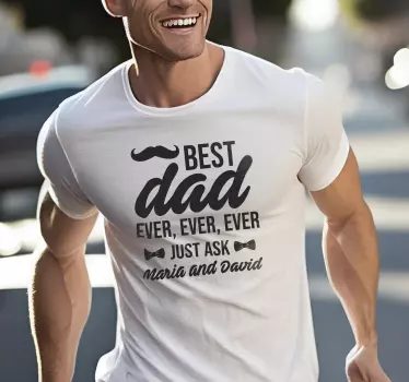 Tricou de ziua tatălui Cel mai bun tată - TenStickers