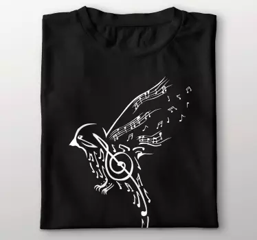 Tricou note muzicale pasari - TenStickers