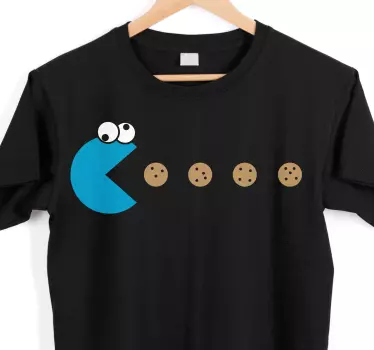 Tricou pacman cookie monster - TenStickers