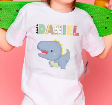 Tricou pentru bebeluși cu design nume de dinozaur - TenStickers