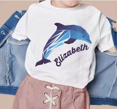 Tricou pentru bebeluși cu ilustrație delfin geometric - TenStickers