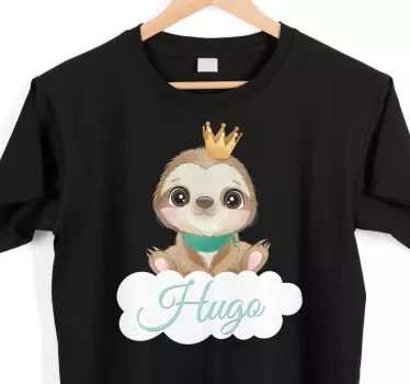 Tricou pentru bebeluși personaj sloth cu coroană - TenStickers