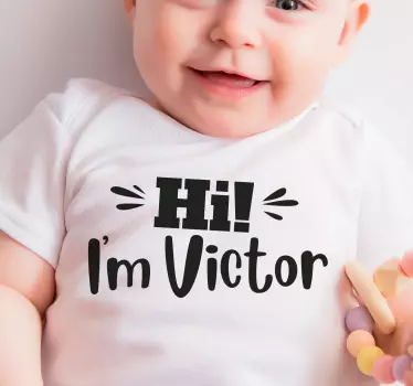 Tricou pentru bebeluși salut baby victor - TenStickers