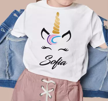 Tricou pentru bebeluși unicorn drăguț personalizat - TenStickers