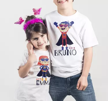 Tricou pentru copii Super frate și soră - TenStickers