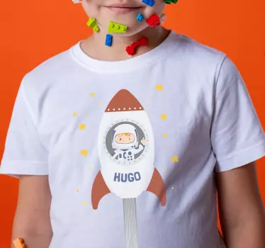 Tricou pentru copii temă aventură cu rachete - TenStickers