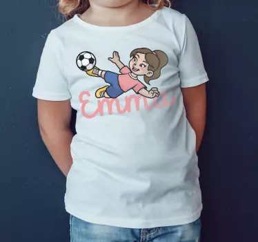 Tricou pentru fete fotbalist pentru copii - TenStickers