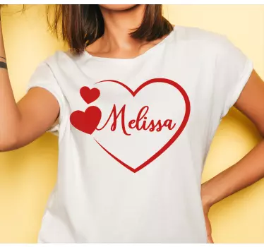 Tricou personalizabil cadou personalizat inima - TenStickers