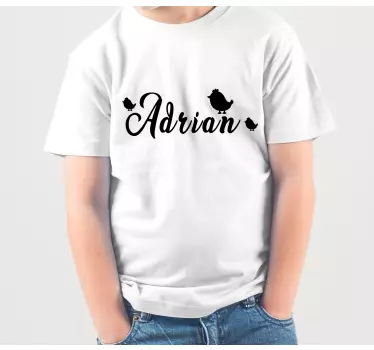 Tricou personalizabil cu design de pasăre personalizat - TenStickers