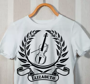 Tricou personalizabil cu emblemă muzicală laureată - TenStickers