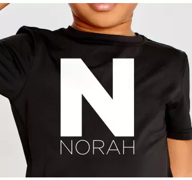 Tricou personalizabil cu inițială și nume îndrăznețe - TenStickers