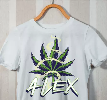 Tricou personalizabil design frunză personalizat - TenStickers