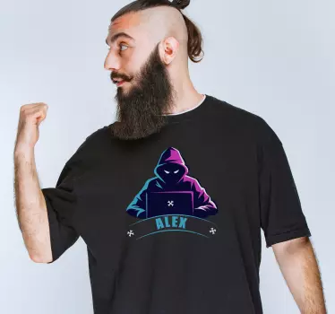 Tricou personalizabil Hacker - TenStickers