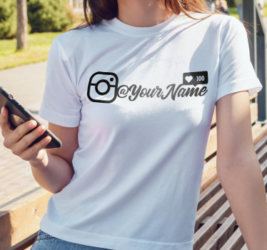 Tricou personalizabil like-uri instagram - TenStickers